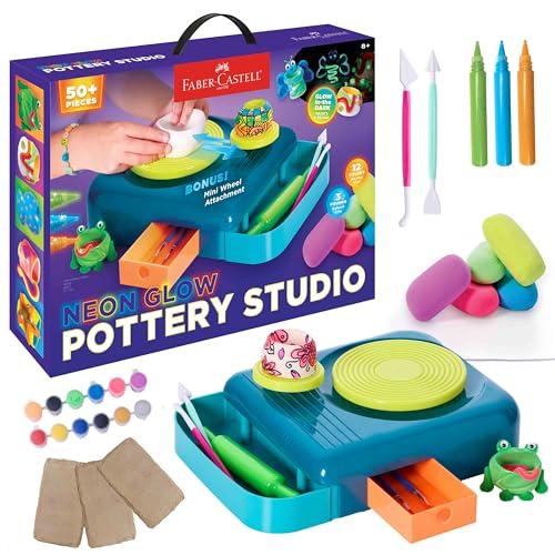 Neon Glow Pottery Studio