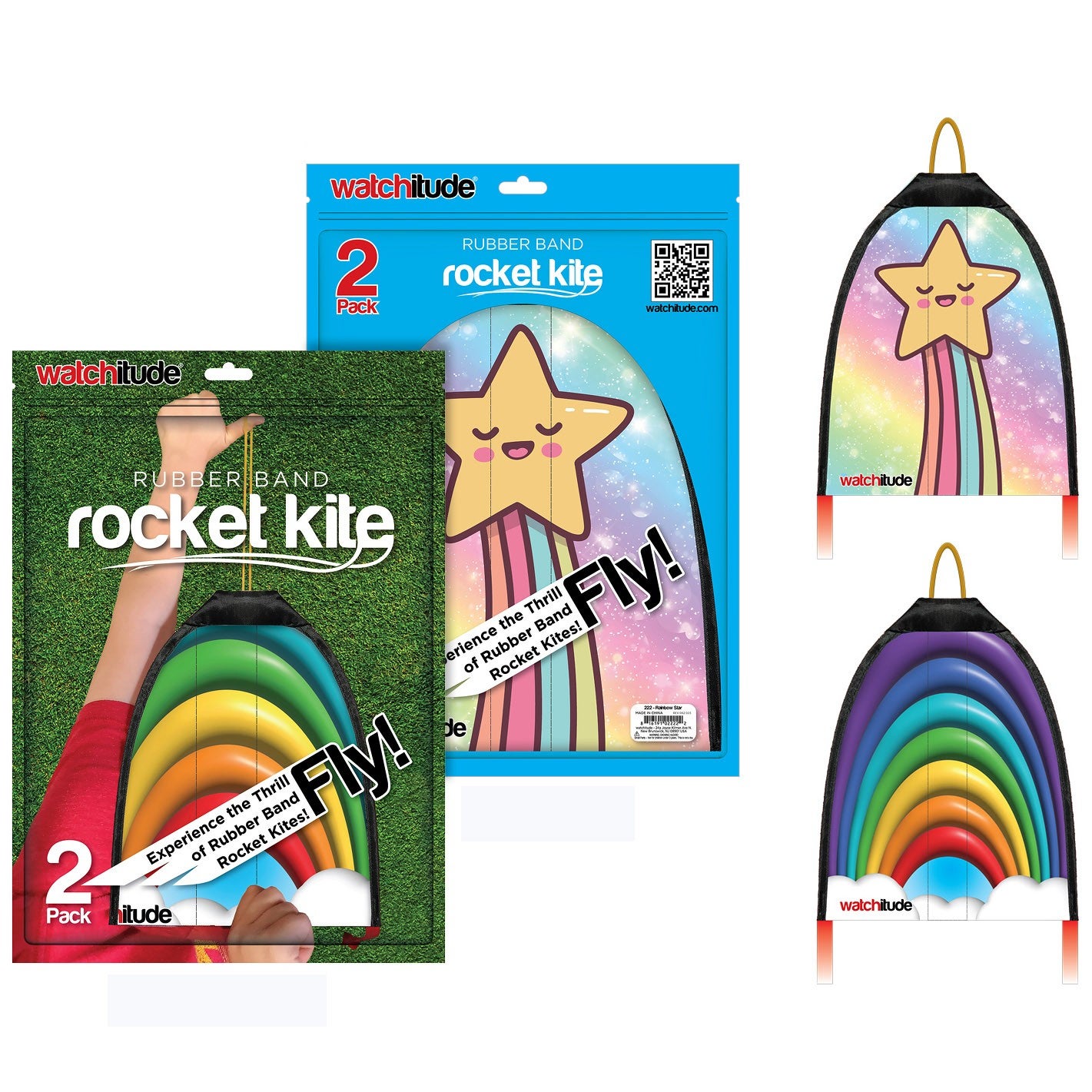 Watchitude Rubber Band Rocket Kite (2 Pack)